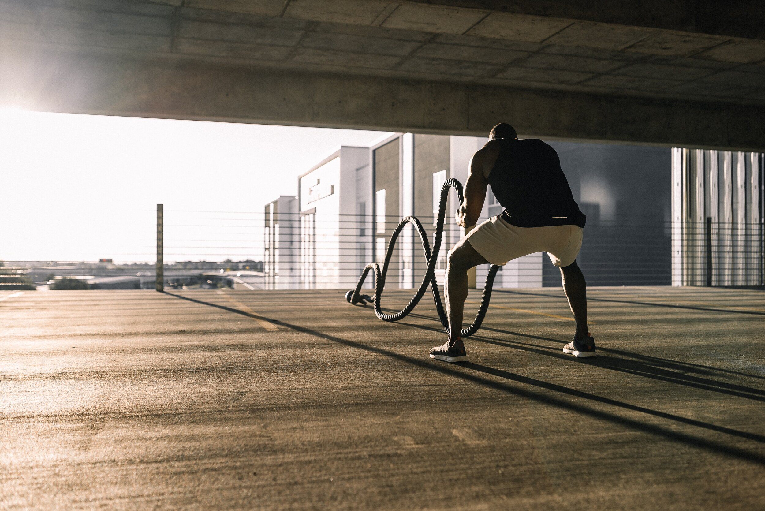 man working out at gym